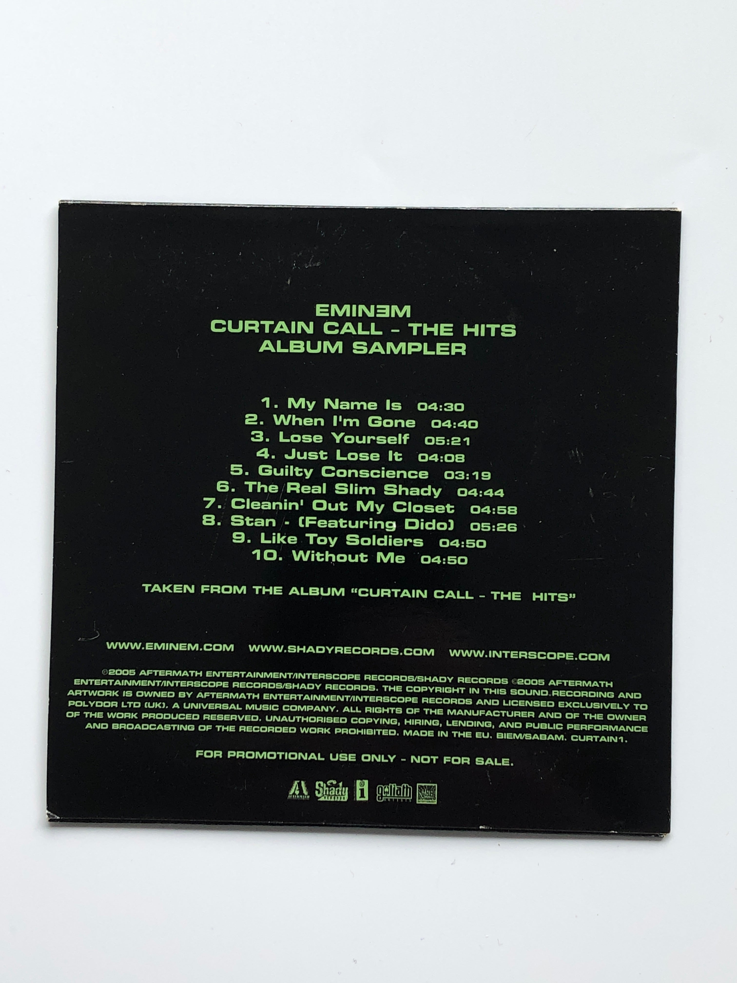 Curtain Call Promo CD
