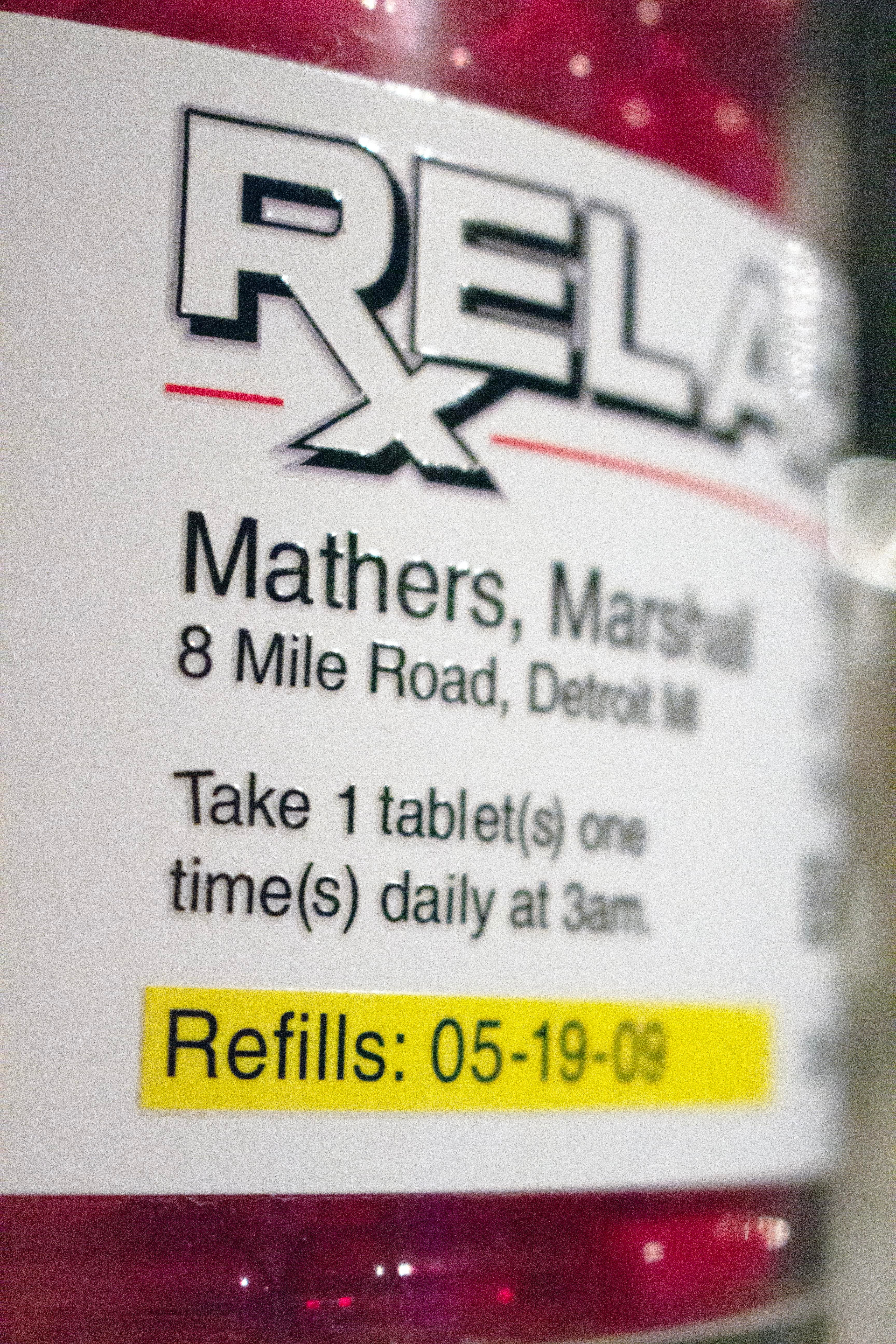 Giant Relapse Pill Bottle