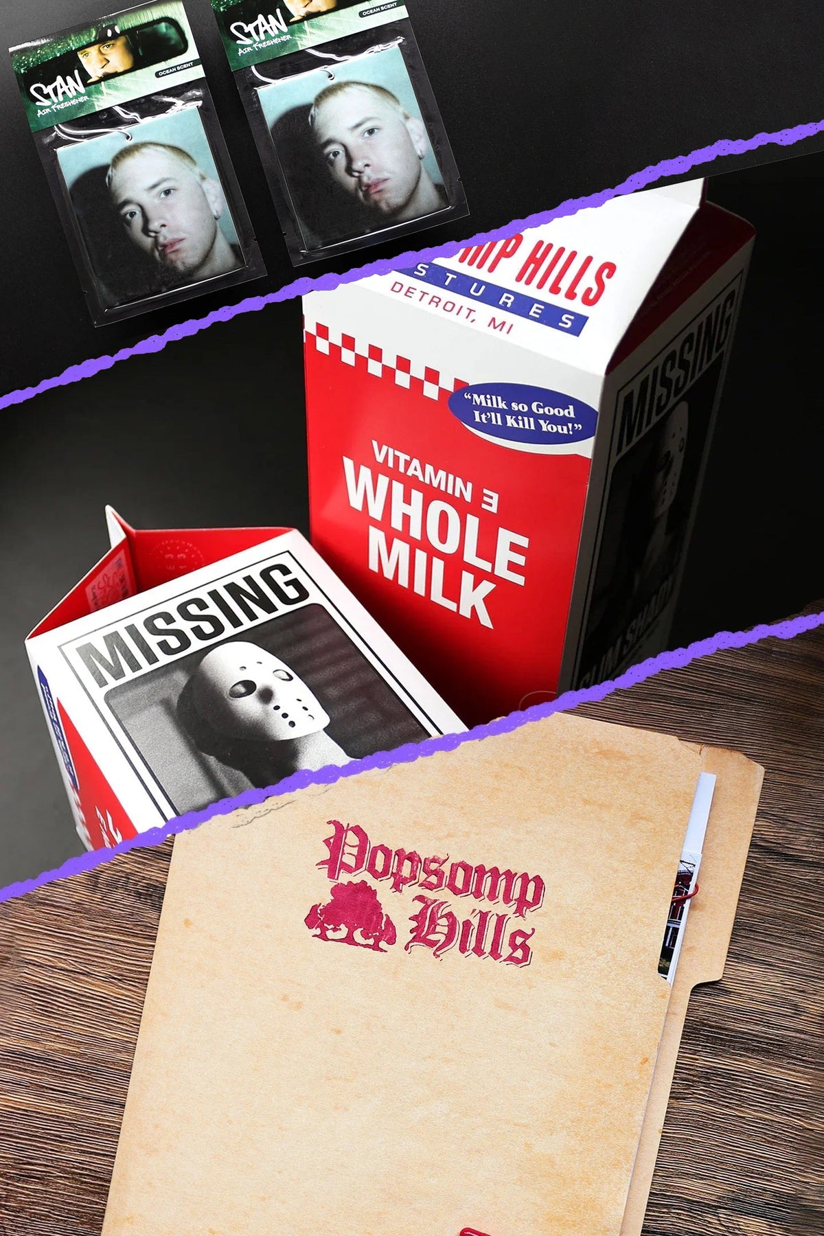 Relapse File Folder + TDOSS Milk Carton + Stan Air Freshener bundle