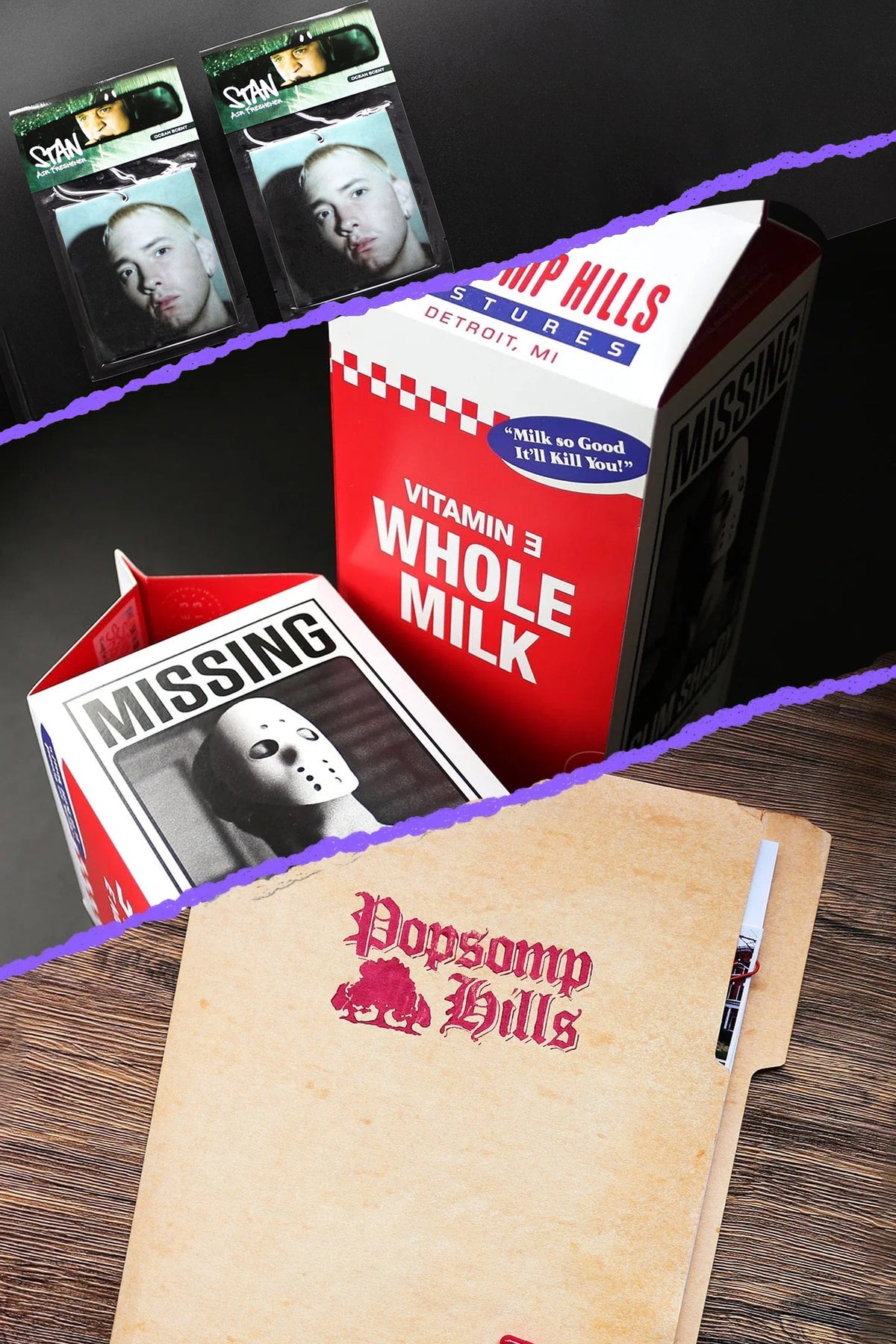 Relapse File Folder + TDOSS Milk Carton + Stan Air Freshener bundle
