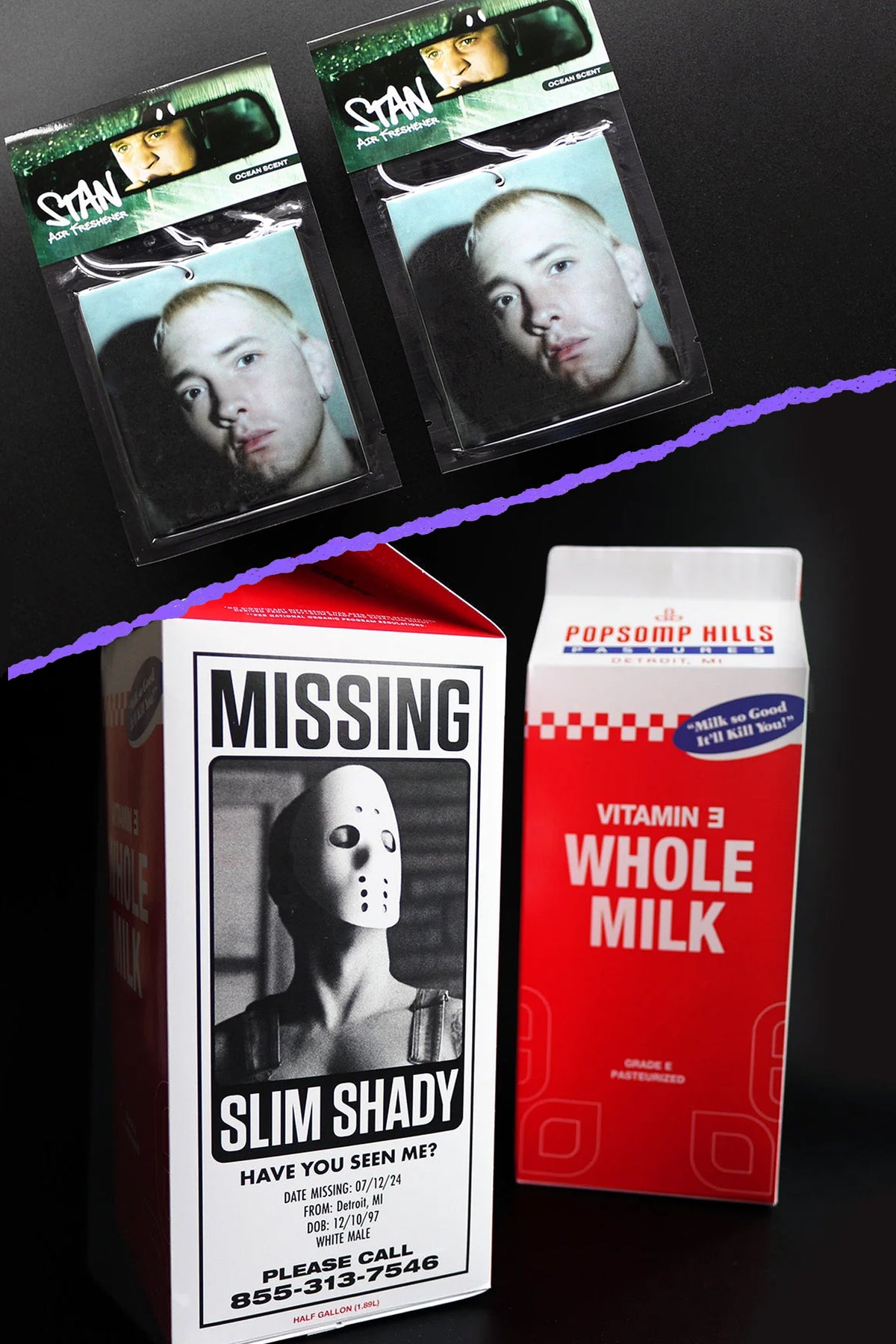 TDOSS Milk Carton + Stan Air Freshener bundle
